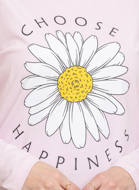 Pink Printed Long - Sleeve Design 10 - Khotwh